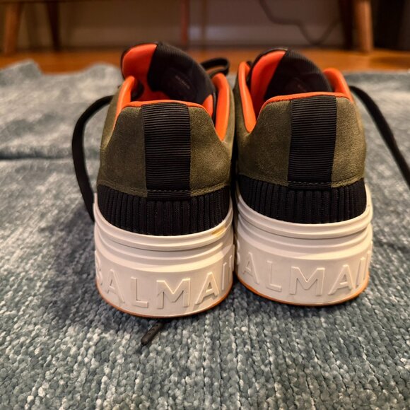 Men's Balmain B-Buzz Low-Top Black Leather Sneakers - US 10 VGUC! - Picture 3 of 8